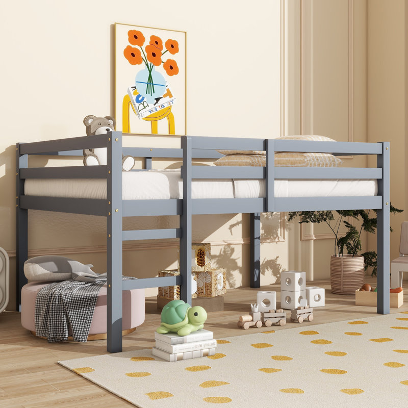Lit mezzanine simple Orrtanna par Harriet Bee, Gris, Double