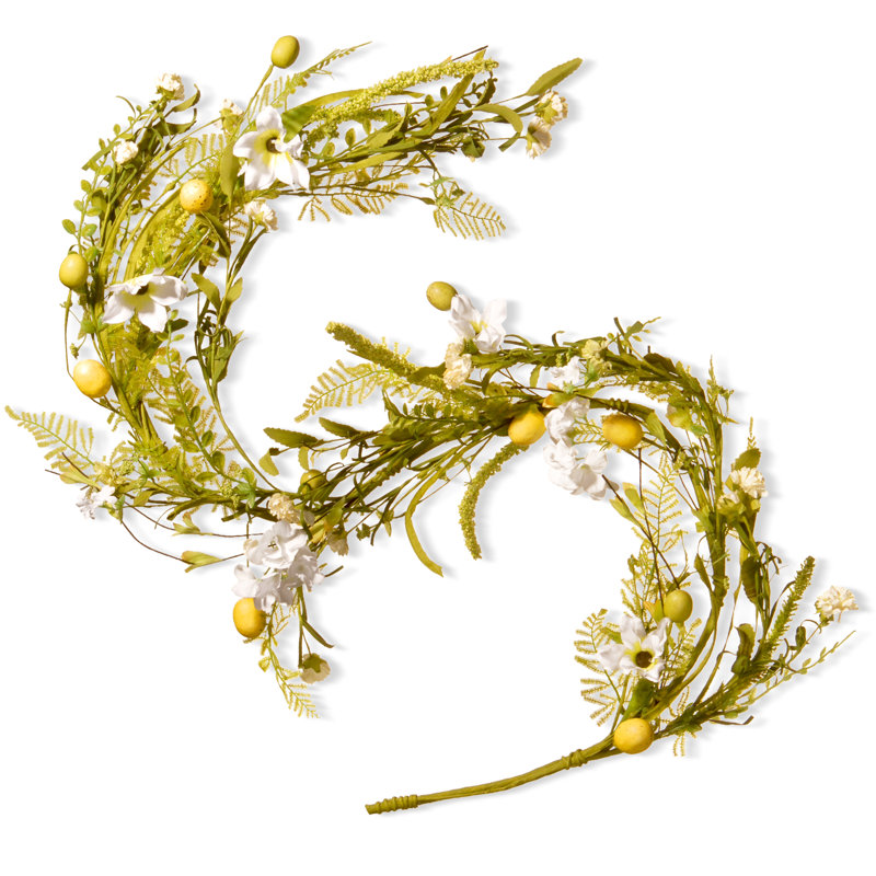 Guirlande de fleurs de printemps et de Pâques 5 pi