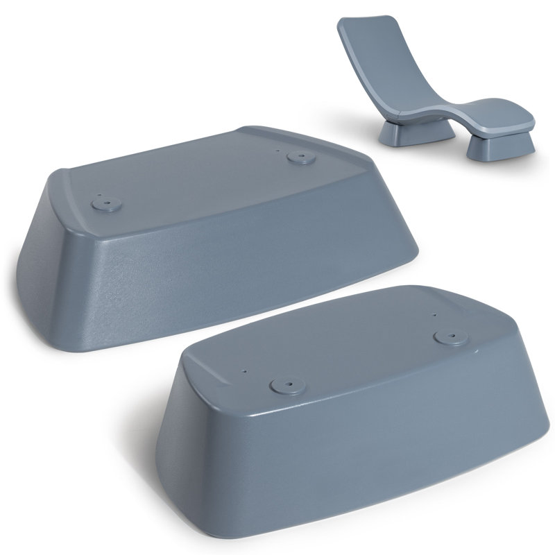  Ensemble de lève-personnes lestés pour chaise longue - à utiliser dans la piscine ou sur le patio, bleu pierre, Bleu pierre