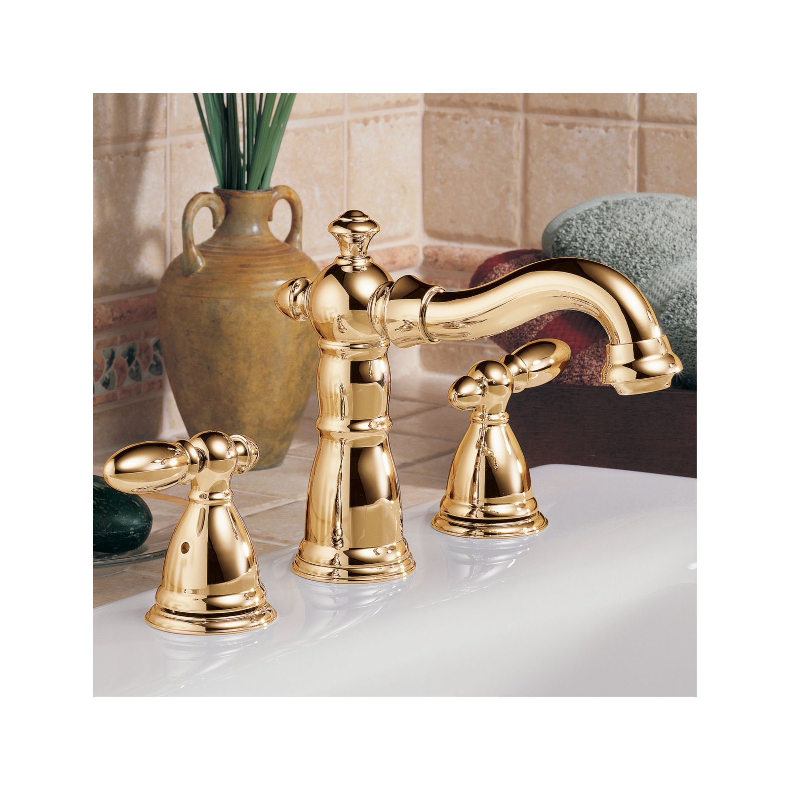 Victorian Deck Mounted Roman Tub Faucet Trim, Brilliance Champagne Bronze