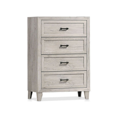 Commode contemporaine Myzen, blanc délavé