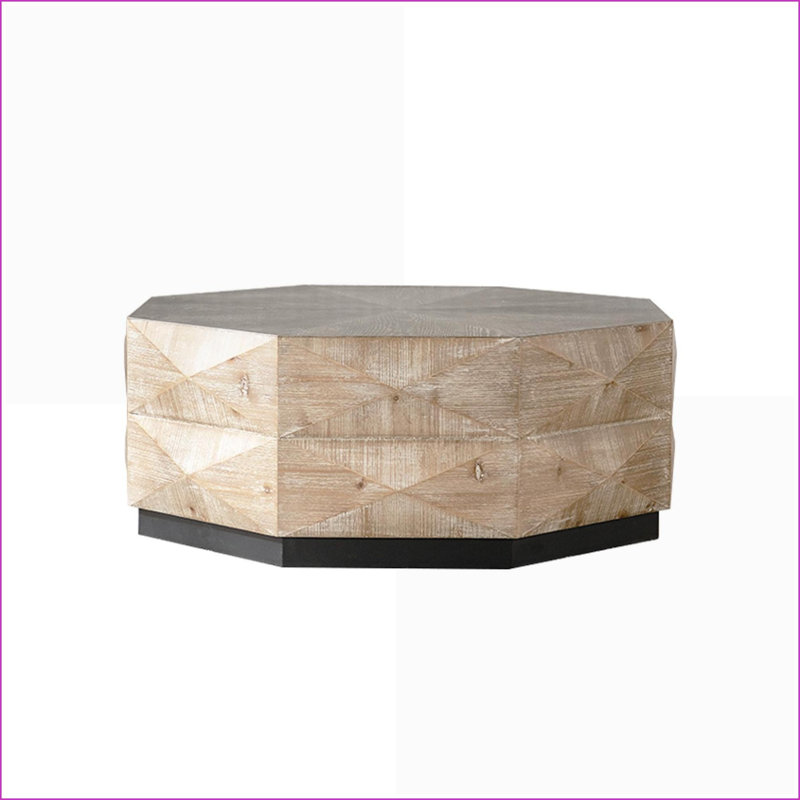 Table basse 38 po en bois rétro pour le salon, facile à nettoyer et peu encombrante