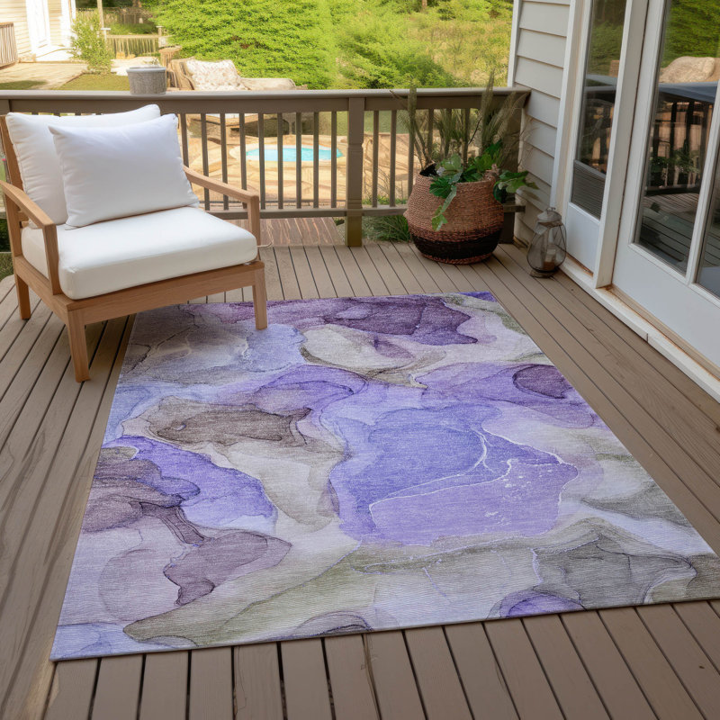 Tapis intérieur / extérieur Kyrie avec envers antidérapant, Rectangle 2 pi 6 po x 3 pi 10 po