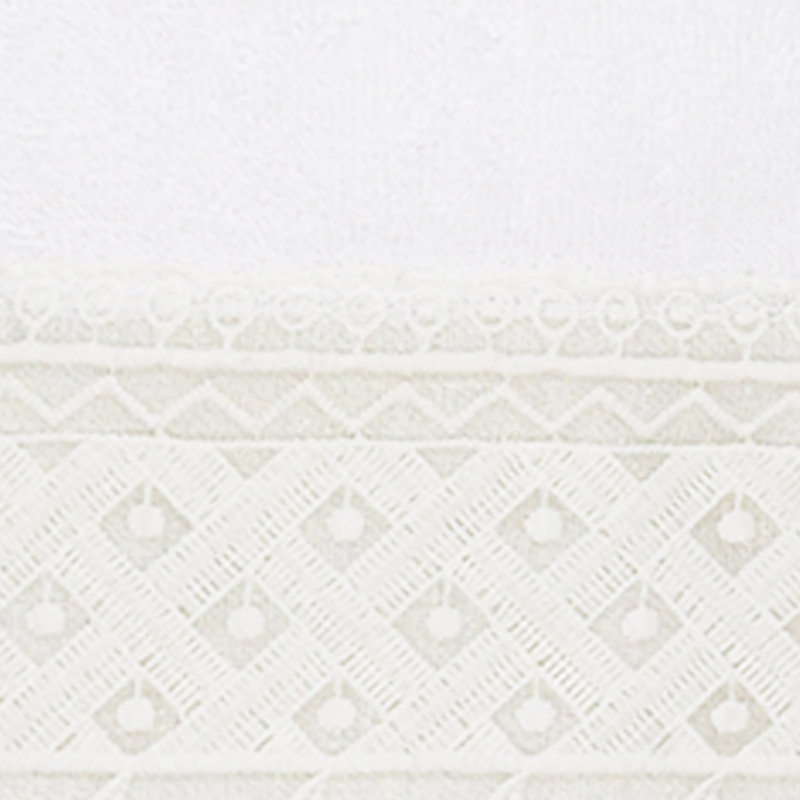 Débarbouillette en coton Aiden, Blanc