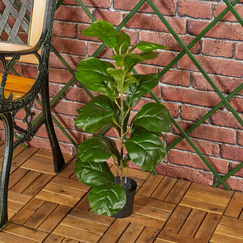Faux Fiddle Leaf Plant in Planter