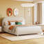 Grand lit plateforme tapissier en molleton avec tissu épais Teddy-2120158364-2120158361