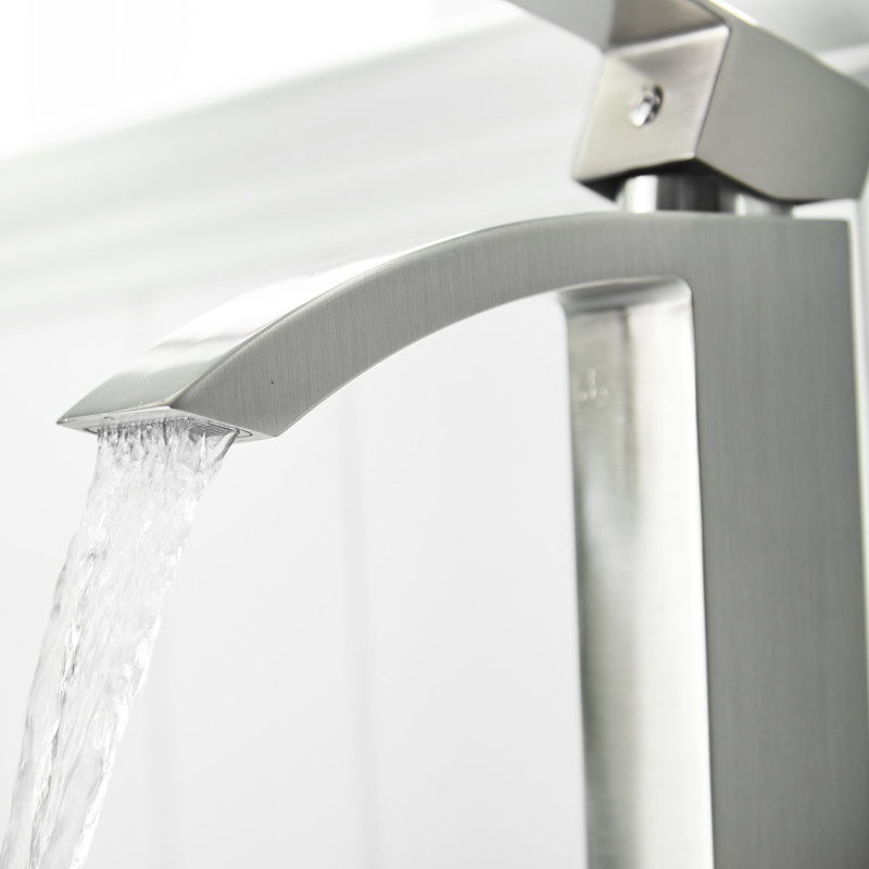 Robinet de salle de bain en nickel brossé - valve en alliage d'aluminium et poignée