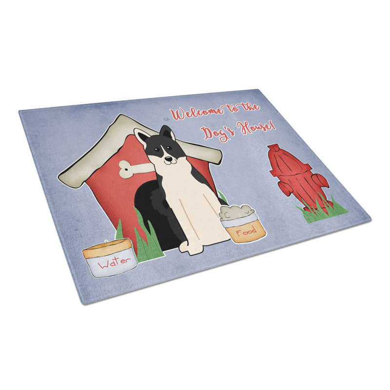 Planche à découper laïka spitz en verre trésors caroline russo-european Dog House