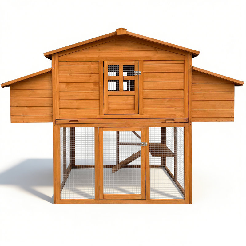 Poulailler spacieux en bois, de conception moderne, parfait pour une utilisation extérieure