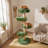 Solid Wood Cat Tree, 59.06" Tall Cat Tower for Multi-Cats
