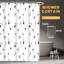 Rideau de douche imperméable en polyester