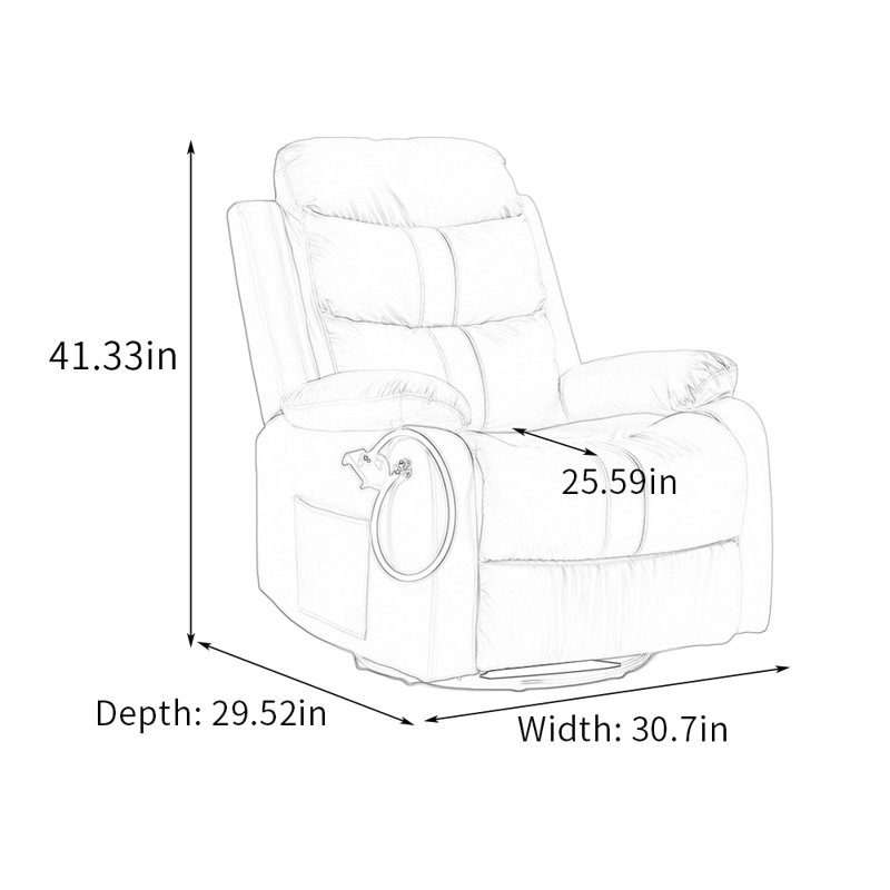Fauteuil inclinable Sharnea, Café foncé
