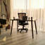 Libby Glass Top Metal Base Writing Desk