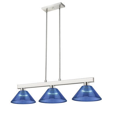 Luminaire suspendu pour table de billard 3 lumières Wausa
