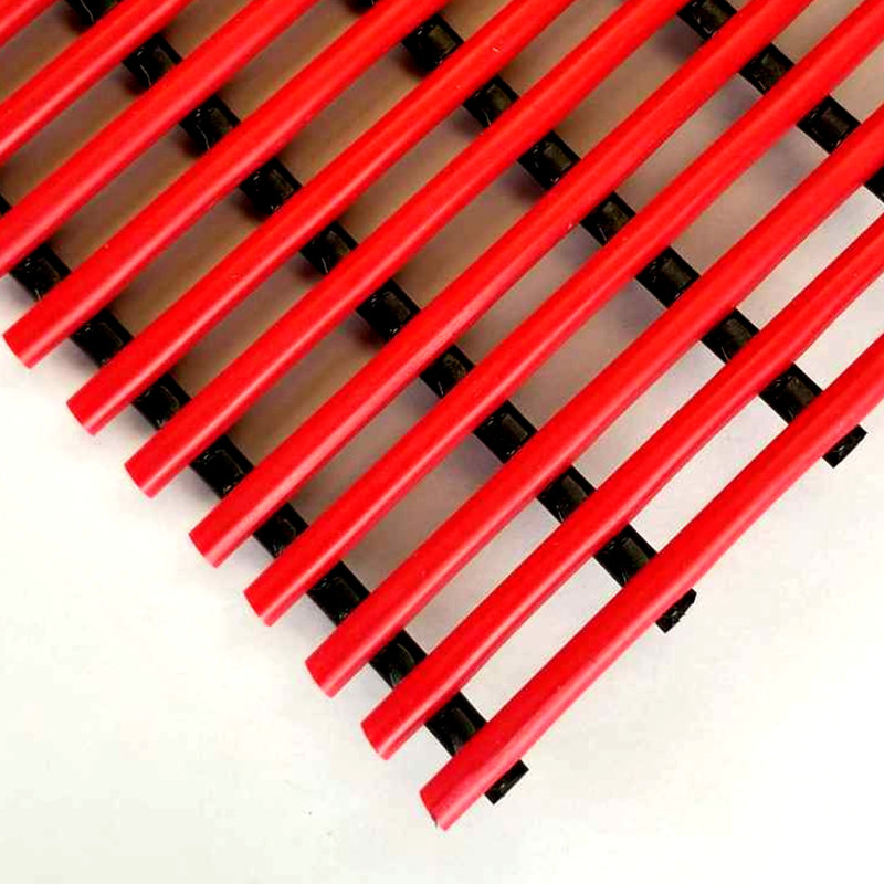 Tapis de douche Vinube, L 36 po x L 108 po, Rouge
