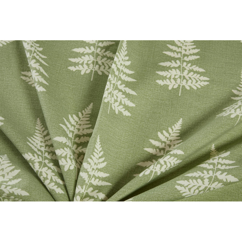 Jevin Cotton Blend Room Darkening Curtain Pair, Green, 72cm Width x 46cm Drop