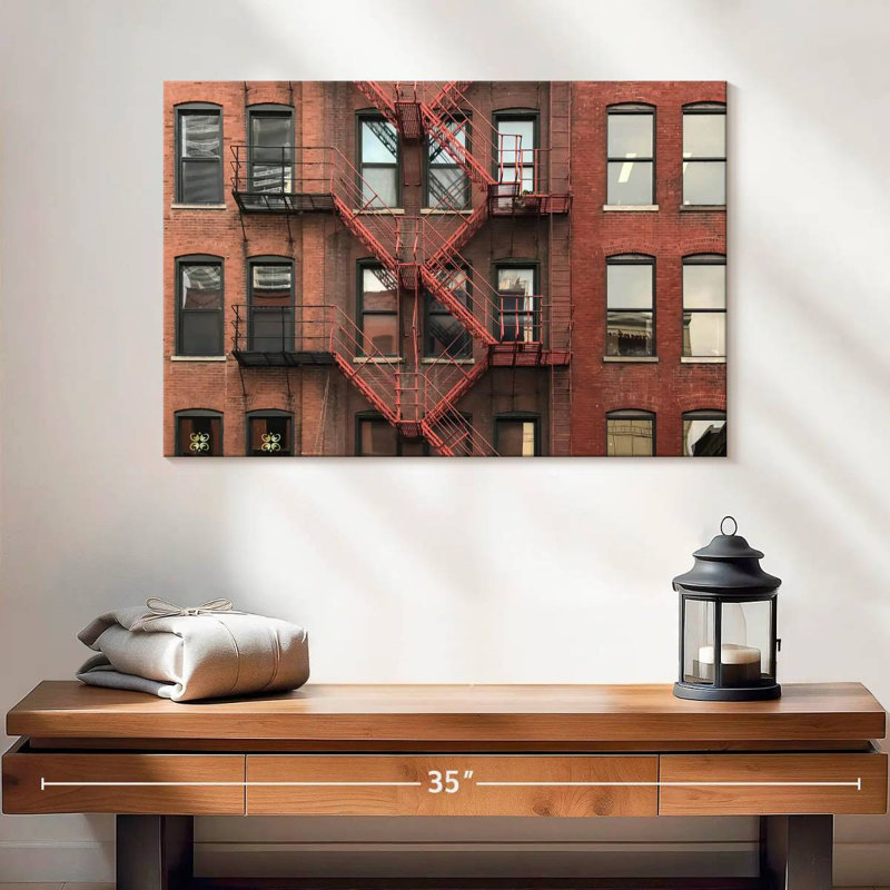 Lilie Chicago Apartment Fire Escape Stairs, 20" H x 30" W