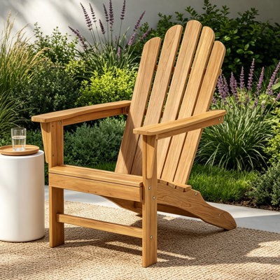 Chaise Adirondack d'extérieur en teck