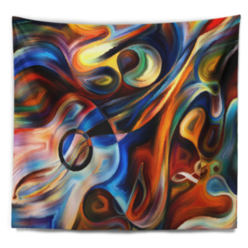 Musique abstraite et tapisserie rythmique, H 32 po x l 39 po