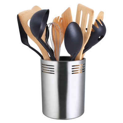 Stainless Steel Round Utensil Crock