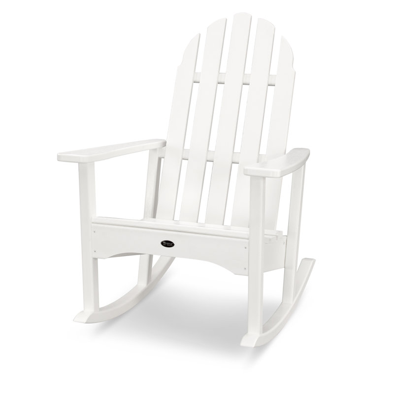 TREX Outdoors Cape Cod Adirondack Rocking Chair, Classic White