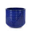 Pot de fleurs rond en céramique de 40 cm (16 po), grand pot intérieur/extérieur avec trou de drainage - Bleu foncé