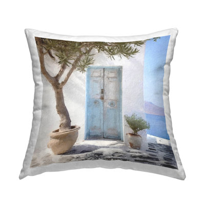 Coussin Coastal Greek Door