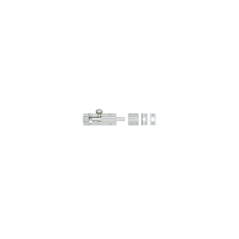 Architectural Barrel Bolt, Polished Chrome