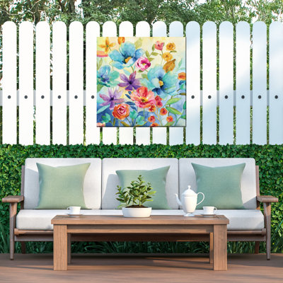 Art sur toile d'extérieur floral