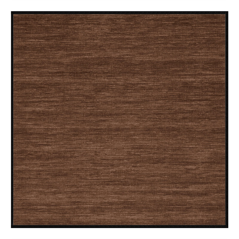 Tapis brun uni lavable à la machine, Carré 4 pi