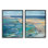 "Pastel Blue Seascape With Rocky Coast", ensemble de 2 reproductions d'art sur toile