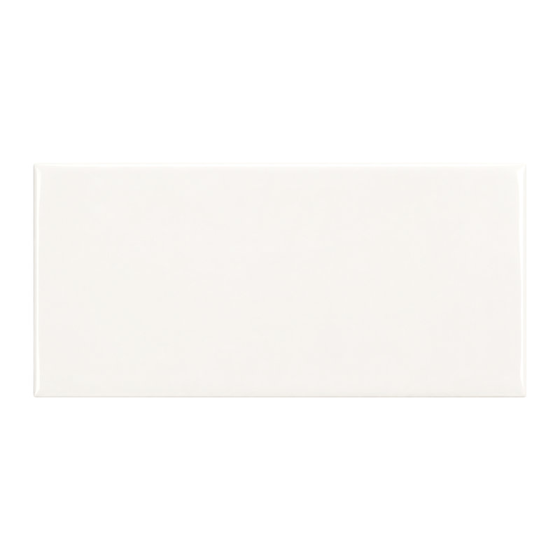 Curvaceous 3" x 6" Ceramic Wall Tile, White