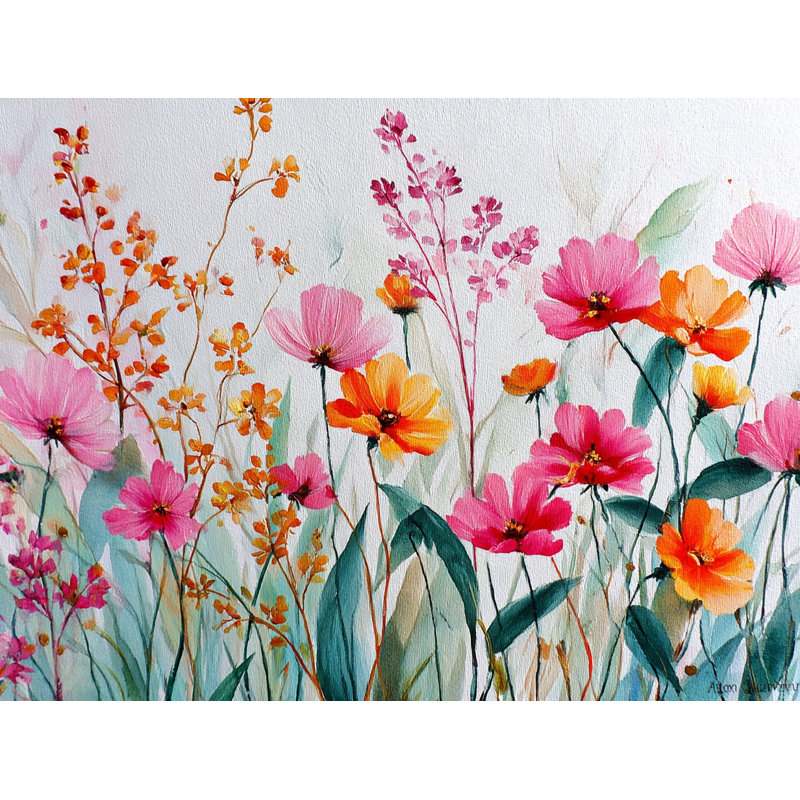 Art mural sur toile tendue Wildflower Breeze, H 30 po x l 40 po x P 1,5 po