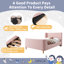 Sleigh-Style Upholstered Bed 3FT Single Metal 2 Piece Pink - Sleigh Design, Velvet Upholstery-211762076