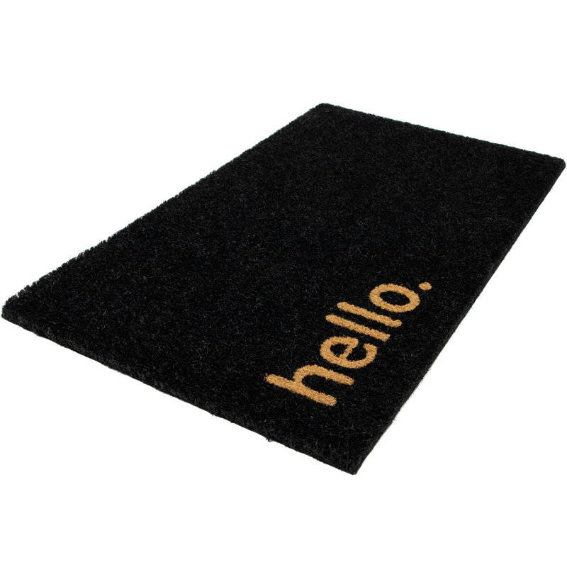 Tapis d'entrée antidérapant Hello