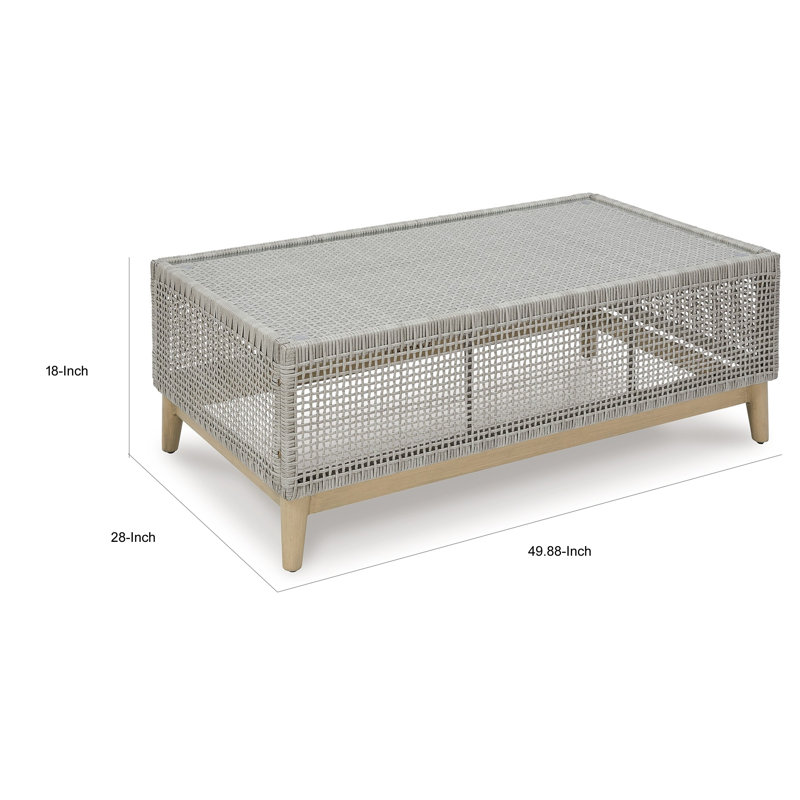 Table basse d'extérieur Sebastin L 28 po x l 49,88 po Sebastin