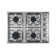 ABBA Silver Natural Gas 4 Burner Cooktop
