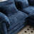 Double Seat With Soft Chenille Fabric, Removable Side Pockets For Daily Items, High Density Sponge, Footstool Resting Legs Upholstered , Pockets, - Foam Filling, Leg Stretch Out, 76.77*29.53*31.10inch-954619175