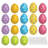 18 Piece Easter Egg Pathway Markers, Includes Metal Stakes