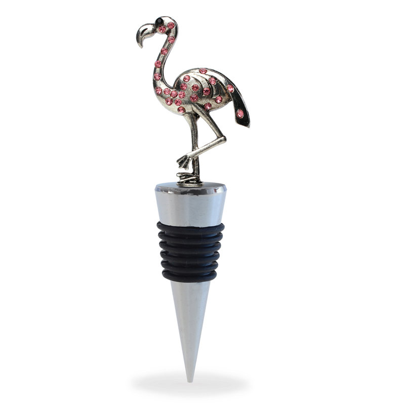 Bouchon de bouteille de vin flamant rose Jewell