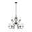 Sujal 9 - Light Steel Dimmable Classic / Traditional Chandelier-188947873-188947872