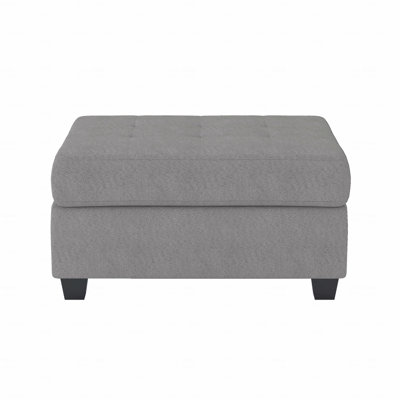 Repose-pieds rembourré en microfibre avec rangement 1pc