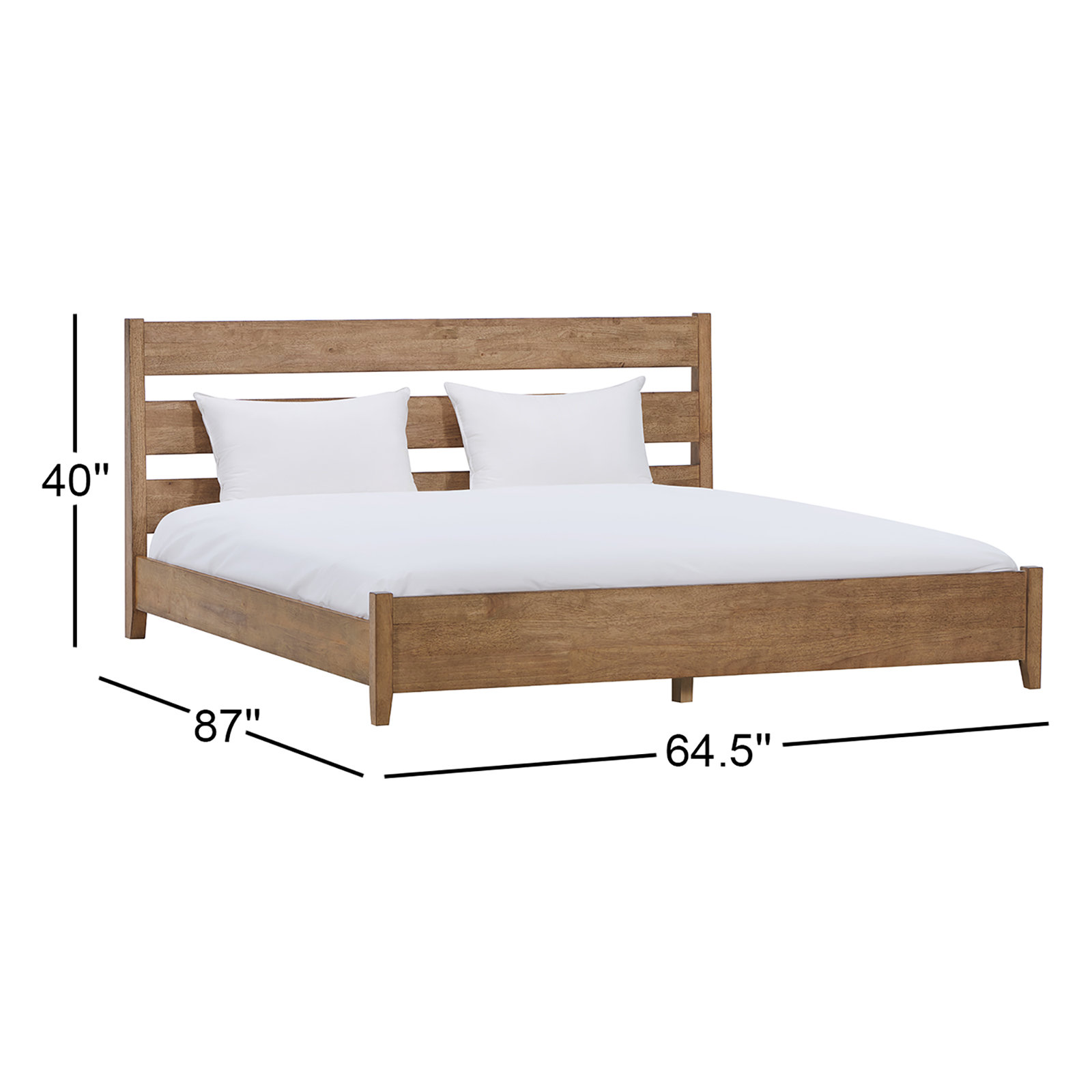 Marwood Solid Wood Slat Bed, Queen