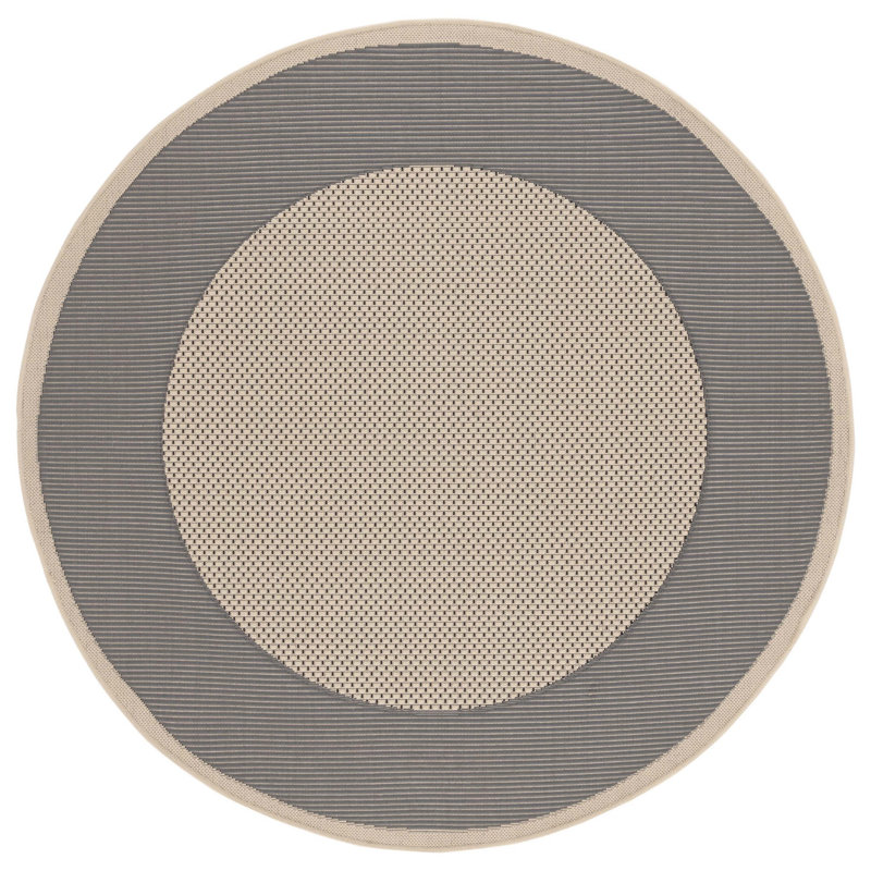 Herefordshire Performance Solid Color Indoor/Outdoor Area Rug, Round 7'1