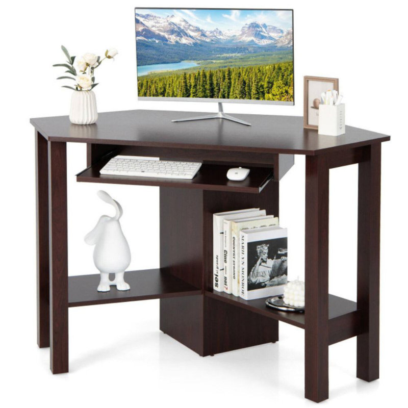 Carnesville Corner Computer Desk, Brown