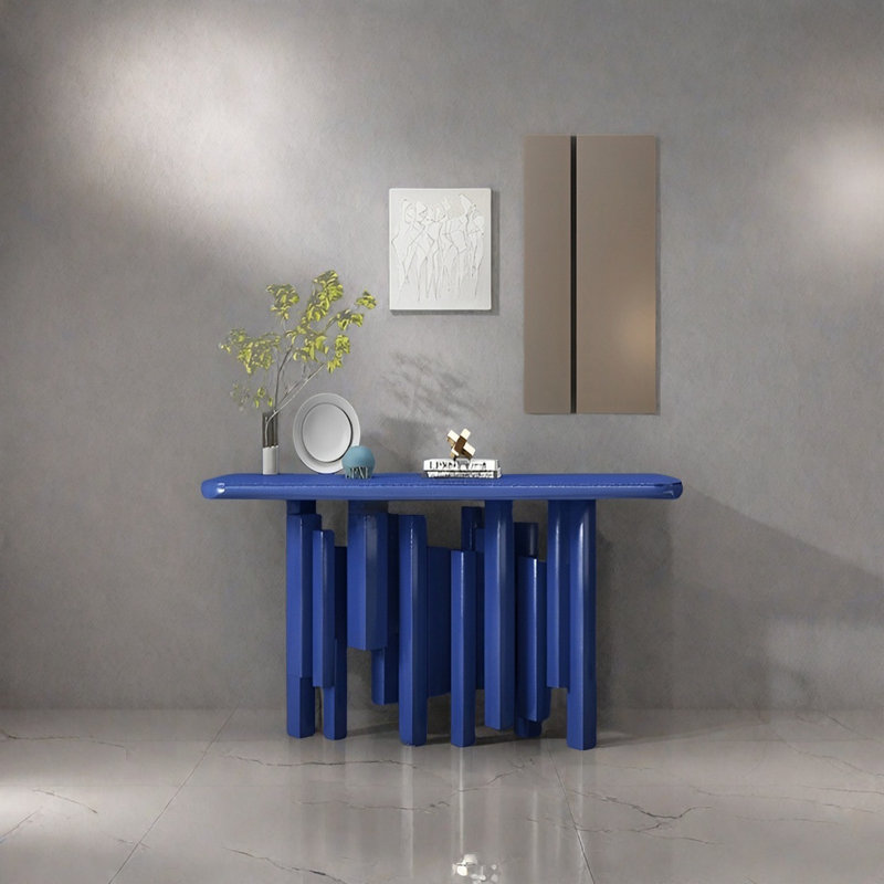 Console Modern Minimalist Art, Bleu, H 35,43 po x l 47,24 po x P 15,75 po