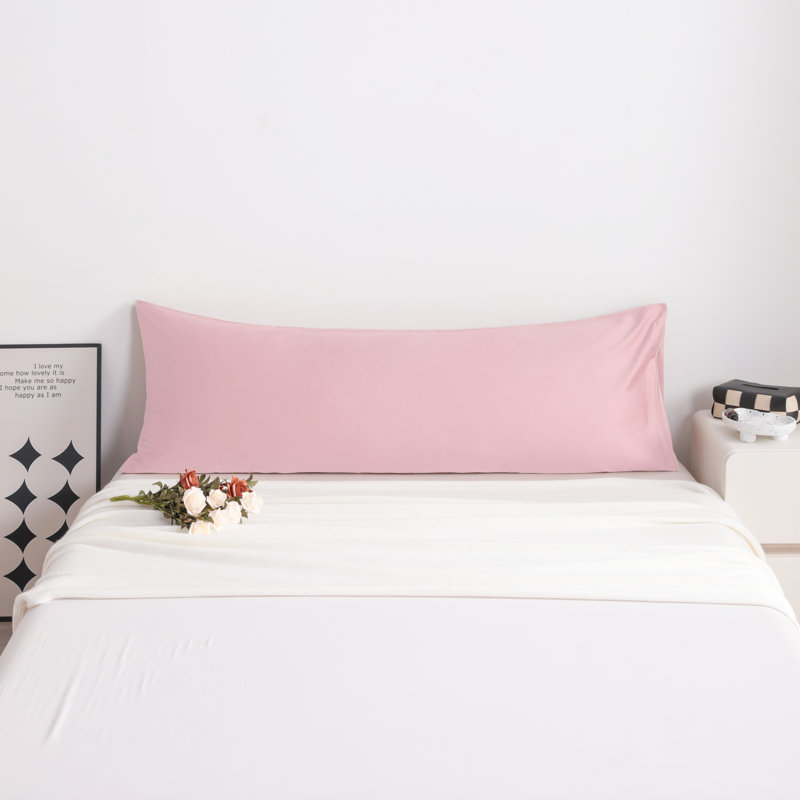 Housse de coussin en coton de qualité égyptienne, taie d'oreiller en satin de coton à densité de tissage 500 fils avec fermeture à enveloppe, 20 x 54 pouces - NTBAY