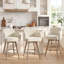 Tabourets de bar pivotants en chenille avec accoudoirs-382132036