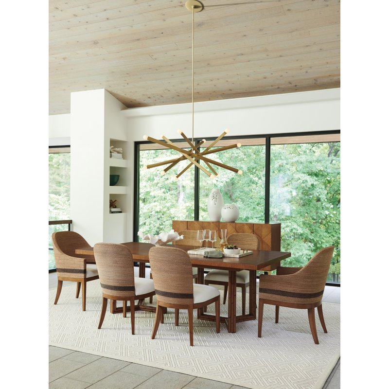 San Marino Brown Wood Extendable Dining Table for Ten