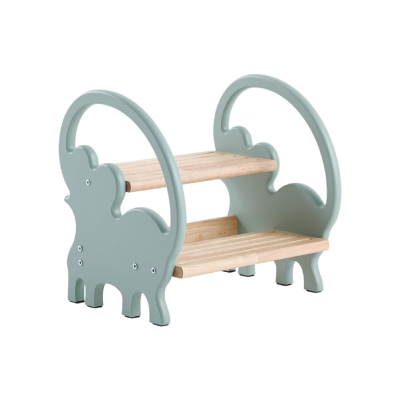 Tabouret 2 marches pour salle de bain Elephant, P 12,6 po x l 15,35 po x H 14,96 po (vert)
